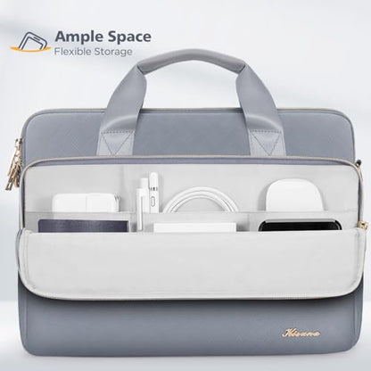KIZUNA Laptop Sleeve Case 17 Inch Computer Shoulder Bag for 17.3" Lenovo ThinkBook Plus/IdeaPad 3i Gen7/ASUS Vivobook/ZenBook Pro/LG gram/MSI 17/Dell XPS/HP ENVY/Dell G7,Grey - color: Grey, size: 17 Inch