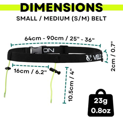 VeloChampion Lightweight Running Belt Waist Pack for Men Women - Elasticated Stretch Fit Race Number Holder - No Pins - 3 Sizes - Run. Triathlon. Cycle. Marathon. Jogging (1, Medium) - size: Medium