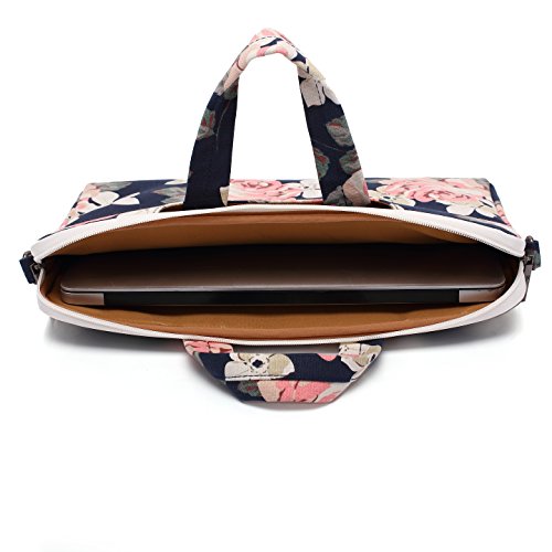 canvaslife White Rose Laptop Bag, 14-15.6 Inch | Shoulder Messenger - color: White Rose