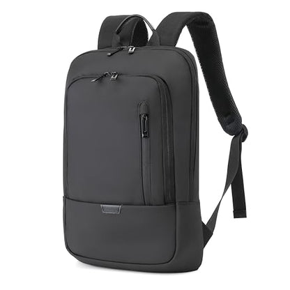 AUGUR Business Slim Backpack for Men Women 15.6 inch Water Resistant Laptop Backpack with USB Charger Computer Notebooks Lightweight Small Backpacks For School/Travel/Business/Work/College Bag - color: 1505 15.6 Inch Black