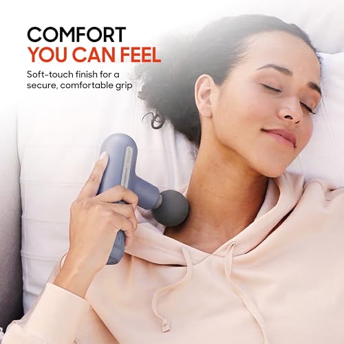 Sharper Image Powerboost Move Aero [New 2026 Version] Mini Deep Tissue Percussion Massage Gun| Muscle Recovery & Pain Relief Massage Tool| Full Body Back & Shoulder Massager| Travel Gift for Men Women - color: Periwinkle