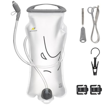 N NEVO RHINO Hydration Bladder 2L-3L,Water Reservoir for Hiking Backpack Leak Proof Water Storage Bladder,BPA-Free Water Pouch Hydration Pack for Camping Cycling Running - color: 3L-with clean kit