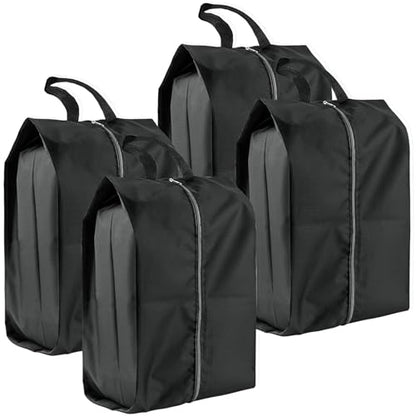 Shoe Bags for Travel, 4 Pack Extra Durable Travel Shoe Bags for Storage and Packing, Reusable Water-proof Shoe Bag with Smooth Zipper, Portable Travel Essentials