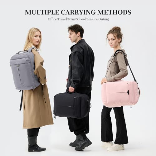 Timeet Travel Backpack for Women Men, 32L 4 In 1 Carry on Luggage Backpack, TSA Friendly Flight Approved 17 Inch Laptop Backpack, Waterproof Travel Bag for Work School Camping Hiking, Elegant Gray - color: Elegant Gray