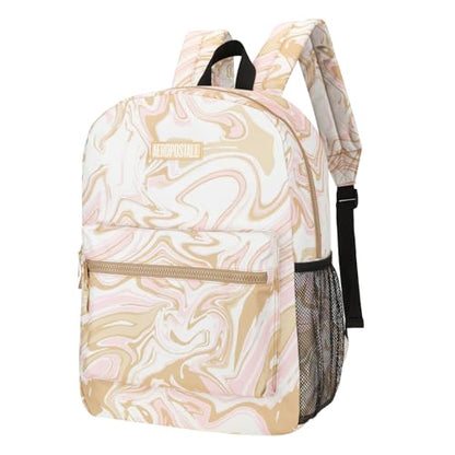 AEROPOSTALE Fieldtrip Unisex Backpack - AE Mens and Womens Bag for Everyday Use - Vanilla Sky - color: Taupe Marble