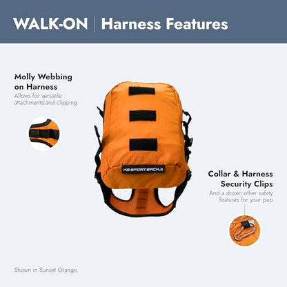 K9 Sport Sack Walk-On - X-Small, Buttercup Yellow - Ideal for Dogs with 9-12” Back Length - Lightweight, Packable, Backpack-Style Carrier - Includes Compatible Harness & Storage Bag - color: Buttercup Yellow, style: X-Small (11-13" Neck 11-15" Chest)