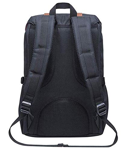 KAUKKO Laptop Outdoor Backpack Traveling Daypack Hiking Rucksack Large Capacity Bag Fits 15.6"(5-7-Black[2PC]) - color: 7-black[2pc]