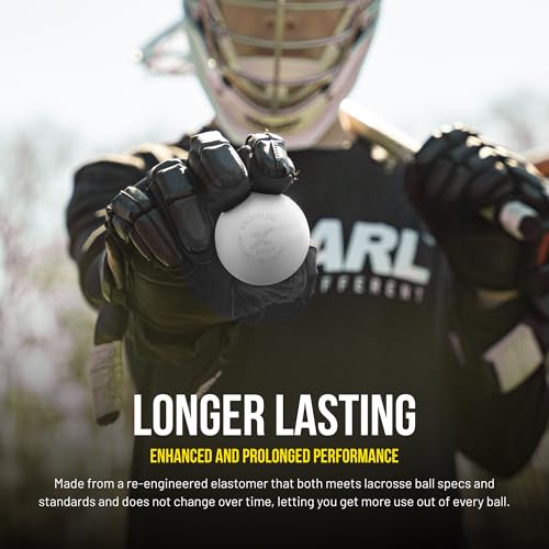 PEARL X Greaseless Lacrosse Balls by Guardian Innovations - Official Ball of NCAA Championships - Meets NOCSAE Standards and SEI/NCAA Certified - color: White, size: 100 Pack