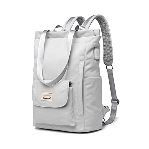 Women Laptop Backpack Casual Shoulder Bag with USB Charging Port Luggage Strap for 15,6 Inch Laptop Daypack Work Travel Rucksack Grey - color: Grey, size: Large