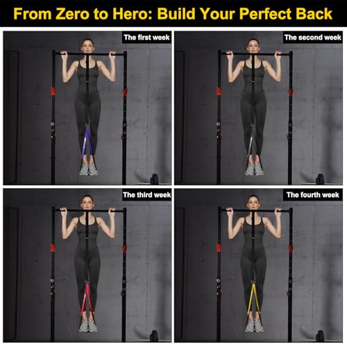 Ally Peaks Pull Up Assistance Bands，Heavy Duty Resistance Band for Pull Up Bar，Adjustable Weight/Size with Fabric Feet/Knee Rest Pull up bands,Up to 410lbs Assistance，resistance bands and assist bands - style: 4 resistance bands+Fabric Feet