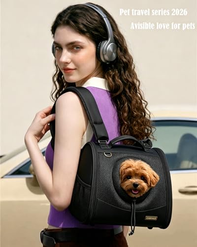 Small Dog Cat Chest Carrier Backpack,Adjustable Ventilated Front Facing Backpack Carrier for Small Dogs Cats Puppy,Airline Approved Lightweight Doggy Backpack for Travel Hiking Outdoor - color: Black