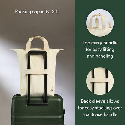 ANTLER - Essential Tote Backpack, Rucksack with Laptop Pocket, Suitcase Sleeve, Durable for Travel, Work, Gym Bag for Men & Women - Cream Stone - color: Stone