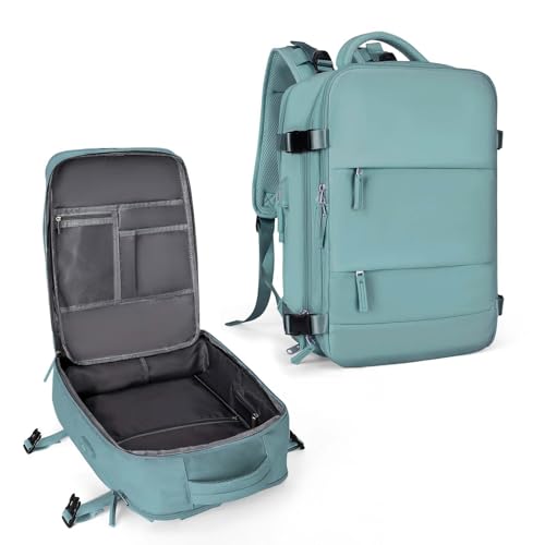 coowoz Travel Backpack For Women Men,Carry On Backpack,Hiking Backpack Waterproof Outdoor Sports Rucksack Casual Daypack Travel Essentials（Blue） - color: Blue, size: 25l