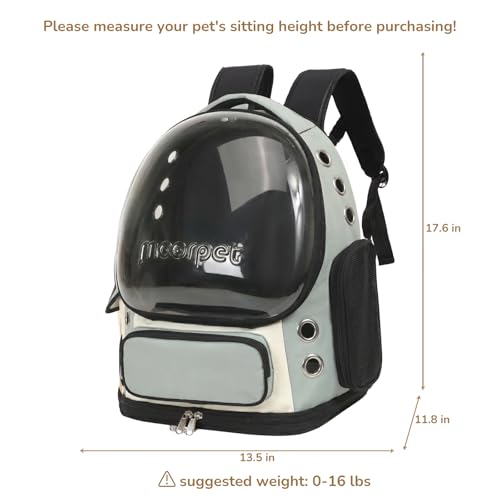 Cat Bubble Backpack Carrier, TSA Airline Approved Pet Travel Bag for Small Medium Dogs, Clear Hiking Camping Backpack for Cats, Kitten and Puppy up to 18 lbs, Green Bubble - color: Green Bubble
