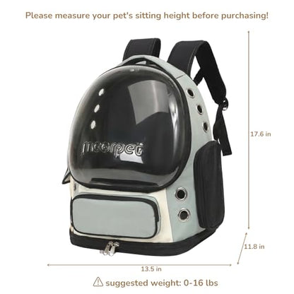 Cat Bubble Backpack Carrier, TSA Airline Approved Pet Travel Bag for Small Medium Dogs, Clear Hiking Camping Backpack for Cats, Kitten and Puppy up to 18 lbs, Green Bubble - color: Green Bubble