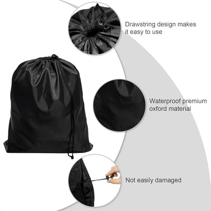 8-Pack Drawstring Bags with Toggle, Durable Nylon Backpack, Cinch Sack and Ditty Pouch for Gym, Sports, Travel, and Daily Use - size: 18 x 27 Inch