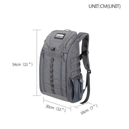 EXCELLENT ELITE SPANKER Medical Backpack Tactical Knapsack Outdoor Rucksack Camping Survival First Aid Backpack（Grey） - color: Grey