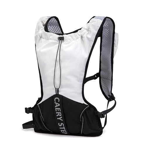 Lightweight Running Hydration Backpack, 1.5L Water Bag Running Vest | Marathon, Hiking Cycling, Breathable Adjustable Design, Unisex - color: white1