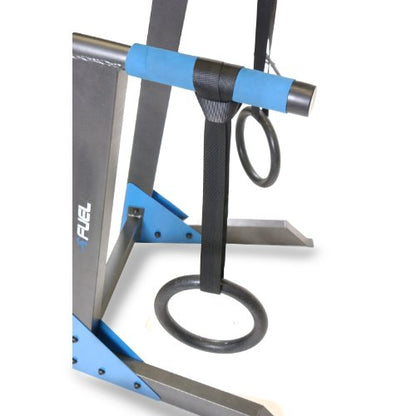Fuel Pureformance Dip Station | Bodyweight Training | Multiple Options - color: Black/Blue - Deluxe Dip Station w/O-Rings