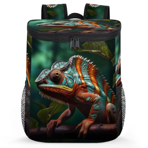 Insulated Cooler Backpack Portable Soft Cooler Bag Ice Chest Backpack for Camping Beach Picnic Lunch Work Travel - color: Multicolor 19