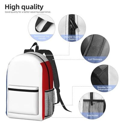 MZERSE Outdoor Backpack, Water Resistant Hiking Daypack France Flag Design, Casual Sports Bag for Men Women and Beach - color: Pattern (1108)