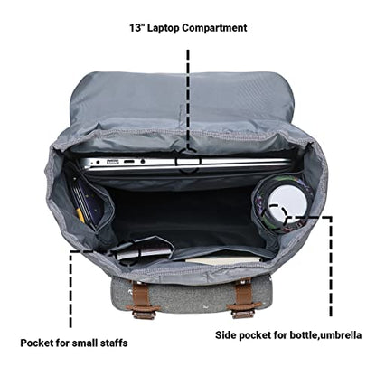 KAUKKO Laptop Outdoor Backpack Traveling Daypack Hiking Rucksack Large Capacity Bag Fits 15.6"(5-13-BLACK) - color: P13-black
