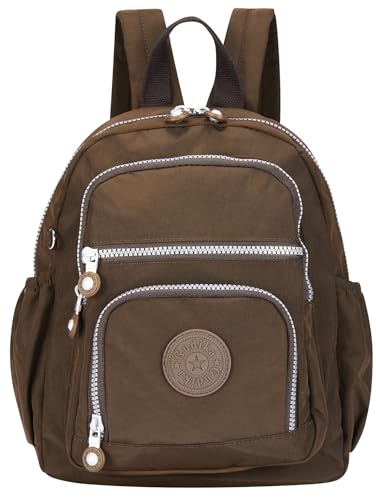 Mini Hiking Waterproof Backpack Purse for Women and Men,Travel Backpack 5L - color: Brown