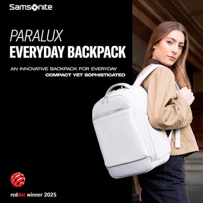 Samsonite Paralux Everyday Backpack - Laptop & Tablet Backpack with 5 Compartments, Removable TecKit™ Pouch, Microsuede Trim, Water Bottle Pockets - Work, Commute & Travel Bag - Olive - color: Olive