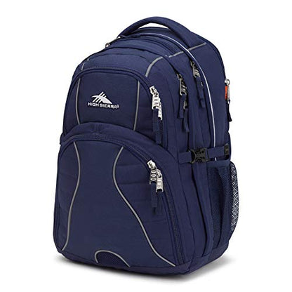 High Sierra Swerve Laptop Backpack, True Navy, One Size - color: True Navy