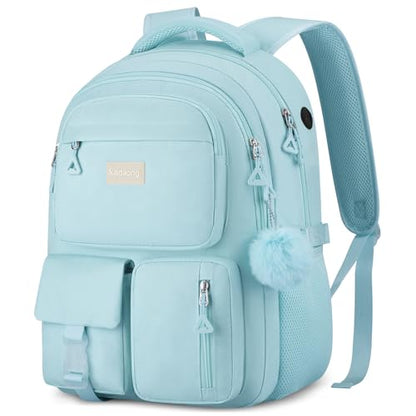 kadilong School Backpack for Teen Girls Bookbag Middle High School College,Back Pack Women Mochila Escolar para Niñas,Blue - color: Blue, size: 15,6 inch