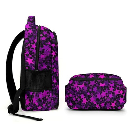 Backpack Purple Star, Lightweight Water Resistant Casual Daypack for Travel Commute and Hiking - color: Pattern (265)