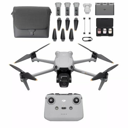 DJI Air 3S Fly More Combo (RC-N3), Drone with 1" CMOS Wide-Angle & Medium Tele Camera, 4K/60fps HDR Video, Nightscape Omnidirectional Obstacle Sensing & 3 Batteries for Extended Flight Time - style: Air 3S Fly More Combo (RC-N3)