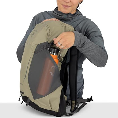 Osprey Hikelite 18L Durable Hiking Backpack - Travel Daypack with Rain Cover for Men and Women, Raven Black - color: Raven Black, style: 18l