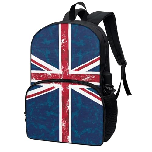 Talayituse Britain Flag Print Backpack for Girls Women, Lightweight Laptop Bookbag Student 17 Inch School Backpack Schoolbag Daypack with Handle for Travel College - color: Britain Flag