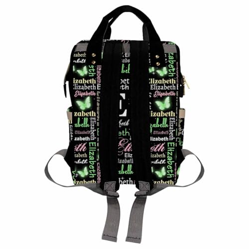 MyPupSocks Personalized Diaper Bag for Girls, Custom Name Diaper Bag Baby Nappy Bag Fashion Shoulder Bag Casual Daypack Bag for Mom Baby Girls Boys School Travel - color: Color 14