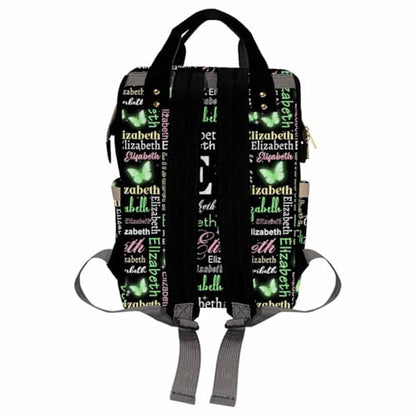 MyPupSocks Personalized Diaper Bag for Girls, Custom Name Diaper Bag Baby Nappy Bag Fashion Shoulder Bag Casual Daypack Bag for Mom Baby Girls Boys School Travel - color: Color 14
