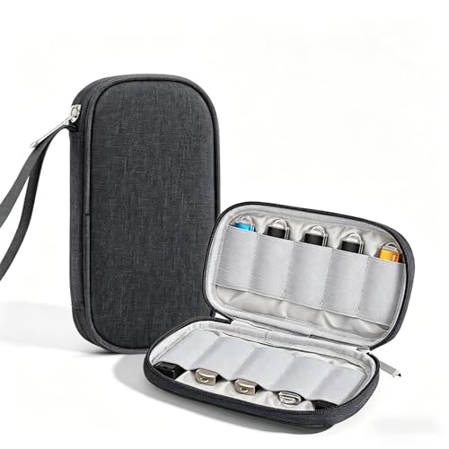BUBM 10 Slots USB Flash Drive Case,Cloth Thumb Drive Organizer, Portable U Disk Storage Holder, Electronic Accessories Carrying Pouch for USB Drives,Black - color: Black, size: 10 Slots