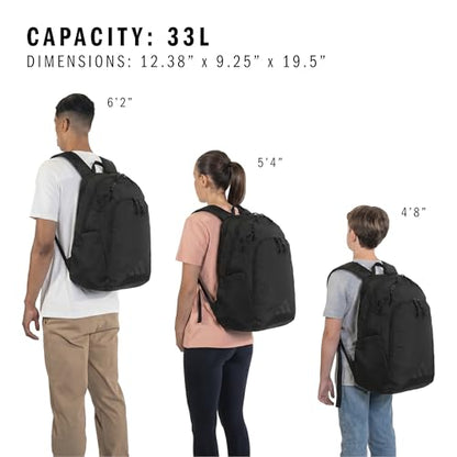 adidas Defender 5 Backpack for Sports, Gym, School and Travel, 33L, Black/Black, OSFA - color: Black/Black