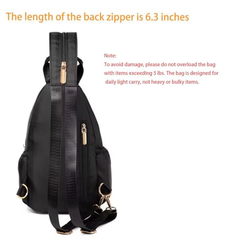 Xsecnua Small Crossbody Bag Convertible Mini Backpack for Women, Cross Body Sling Bag Sling Backpack for Travel Daypack - color: Black