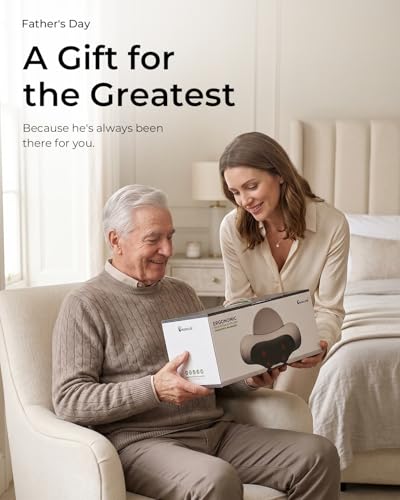 Upgraded 3-in-1 Neck Massager Pillow with Heat, Portable Cordless Neck Massager for Pain Relief Deep Tissue, Rechargeable Pillow Massager for Neck & Shoulder Relaxation (Gray)