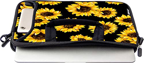 RICHEN 17 inch Laptop Shoulder Bag Carrying Case with Handle Fits 15.6/16/17/17.3/17.4 inch Laptop Notebook (16-17.3 inch, Sunflowers) - color: Sunflowers