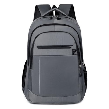 Large Capacity Travel Laptop Backpack, durable and lightweight, 4 compartments, waterproof front, breathable back (gray) - color: Gray