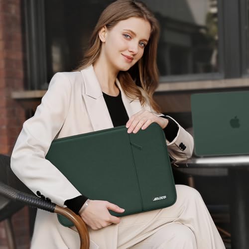 MOSISO Laptop Case 12.3 inch, 11.6-12.3 inch Laptop Sleeve Compatible with MacBook Air 11.6, Acer HP Dell Lenovo Samsung, Surface Pro, Polyester Vertical Computer Sleeve Bag with Pocket,Midnight Green - color: Midnight Green, size: 12.3 inch
