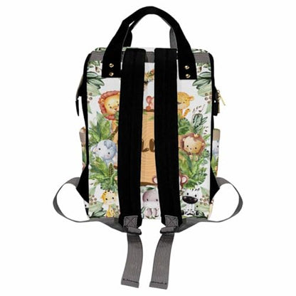 Customized Diaper Bag with Name, Flower Print Personalized School Bag, Monogram Nappy Backpack with Thermal Pockets for Adults Kids, Large Capacity Waterproof Diaper Bag, Travel Gifts - color: Color-2