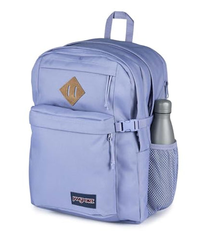 JanSport Main Campus FX Backpack - Travel or Work Bag w 15-Inch Laptop Pack with Leather Trim, Lavender Ash - color: Lavender Ash