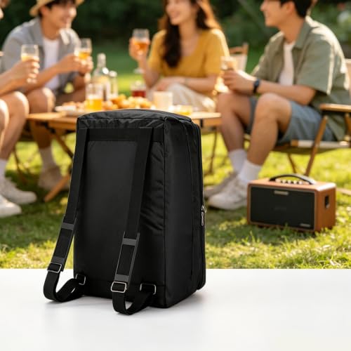 Portable Carrying Bag with Padded Storage, 52 X 34 X 30 Cm Travel Case, Zipper Opening, Top Handle, Backpack Carry for Outdoor Transport Portable Carrying Bag Storage Outdoor Travel Padded