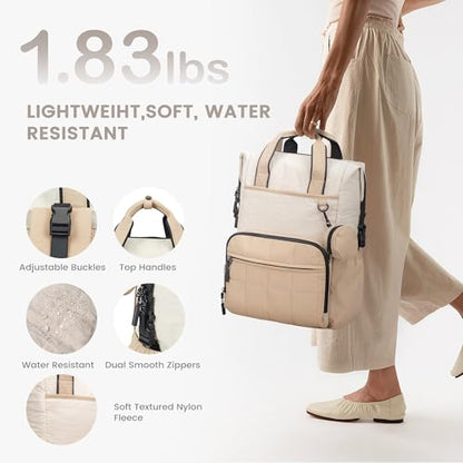 VONAL Diaper Bag Backpack, Lightweight Baby Diaper Bags, Travel Large Diaper Bag with Changing Station, Khiki Diaper Backpack for Boys Girls Newborn with Insulated Pockets, Stroller Straps - color: Khiki