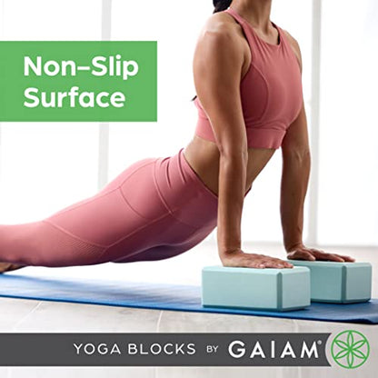 Gaiam Yoga Block - Supportive Latex-Free Eva Foam - Soft Non-Slip Surface with Beveled Edges for Yoga, Pilates, Meditation - color: Indigo Ink, style: 1 Block