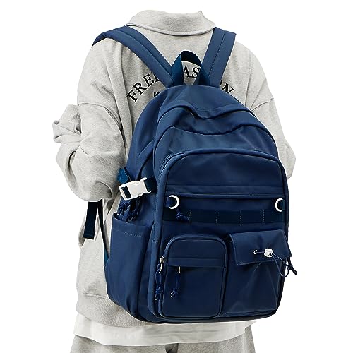 weradar High School Backpack For Women Men,Aesthetic College Backpack With Lots of Pockets,Lightweight Middle School Bag For Teens Girls Boys,Cute Bookbag(Blue) - color: A5- Blue