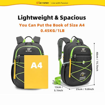SKYSPER Kids Backpack 12L Children School Bag Child Boy Girl Pack Ages 4-8 for Traveling Day Trips Classes Camping(Grey) - color: Gray, size: Small